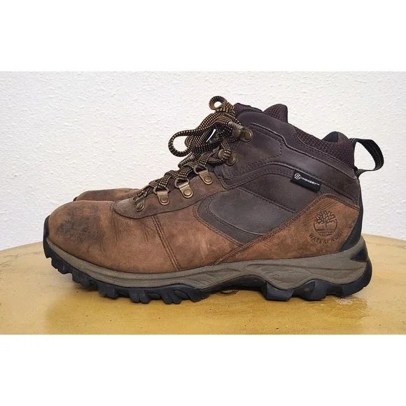 Timberland Mt Maddsen US 9.5 Brown Leather Waterproof Hiking Boots Trail Outdoor